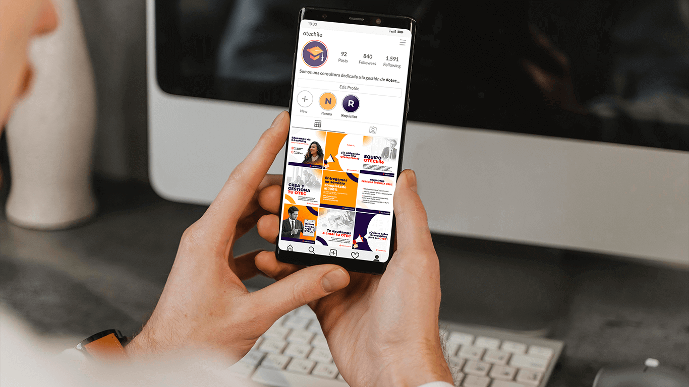 Nh4utilus Case Study Instagram Posts Mockup for Consulting Agency in Chile